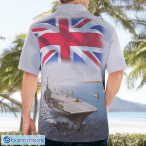 Royal Navy HMS Bulwark (R08) Centaur Class Hawaiian Shirt Summer Beach Shirt Product Photo 2