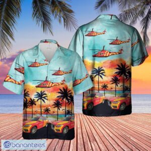 UK Essex & Herts Air Ambulance Helicopter & Car Hawaiian Shirt Beach Summer Shirt Product Photo 1