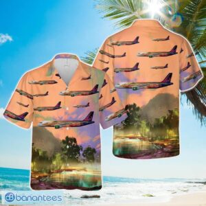 Brussels Airlines Airbus A320 Tomorrowland Hawaiian Shirt Beach Summer Gift Product Photo 1