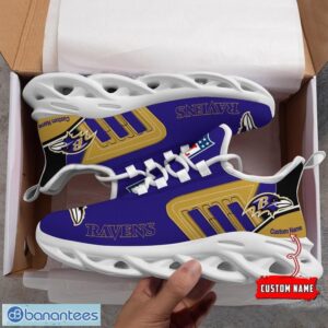 Custom Name NFL Baltimore Ravens Max Soul Shoes Personalized Running Sneakers Product Photo 1