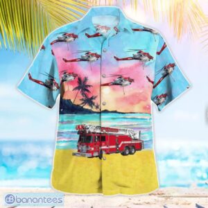 San Diego Fire-Rescue Department SDFD, California Hawaiian Shirt Button Summer Shirt Product Photo 2