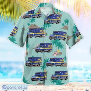 San Jose, California, Santa Clara County EMS Hawaiian Shirt Button Summer Shirt Product Photo 3