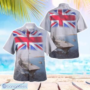 Royal Navy HMS Bulwark (R08) Centaur Class Hawaiian Shirt Summer Beach Shirt Product Photo 1
