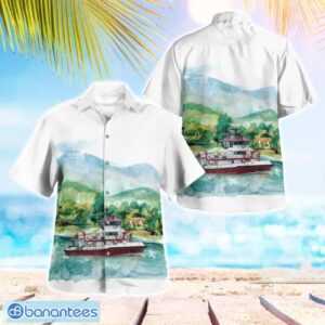 Long Beach, California, Long Beach Fire Department Fireboat Vigilance Hawaiian Shirt Button Summer Shirt Product Photo 1
