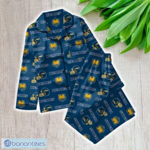 Ncaa Northern Colorado Bears Satin Long Sleeve Pajamas Set Family For Men Women Gift Christmas - ZNCAA Northern Colorado Bears_Women Satin Long Sleeve Pajamas Set_1