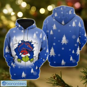 Boise State Broncos Grinch 3D T-Shirt Hoodie Sweatshirt Gift For Christmas Product Photo 5