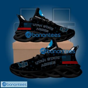 Flag USA Star Fashion NCAA Utah State Aggies Trend Sport Sneaker Gift Max Soul Shoes - Flag USA Star Fashion NCAA Utah State Aggies Max Soul Shoes Style 2