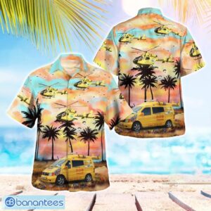 Yorkshire Air Ambulance McDonnell Douglas MD-900 Explorer 3D Hawaiian Shirt Product Photo 1