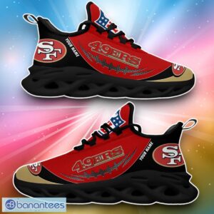 San Francisco 49ers Custom Name Max Soul Shoes For Fans Sport NFL Product Photo 2