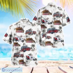 Muncie, Indiana, City of Muncie Fire Dept Aloha Hawaiian Shirt Product Photo 1