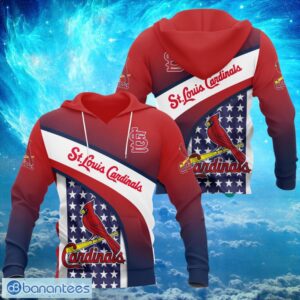 MLB St. Louis Cardinals Logo Design Red Hoodie Full Print Hoodie Product Photo 1