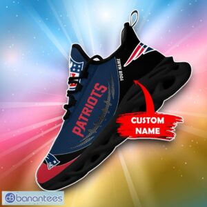 New England Patriots Custom Name Max Soul Shoes For Fans Sport NFL Product Photo 1