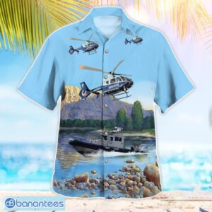 Massachusetts State Police Marine Unit And EC135T2+ Summer Hawaiian Shirt For Men Women Product Photo 3
