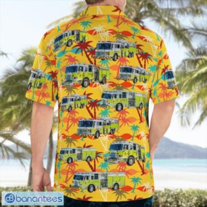 Pennsylvania, Fort Washington Fire Company Aloha Yellow Hawaiian Shirt Product Photo 2