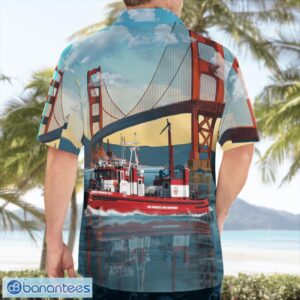 California, San Francisco Fire Department Phoenix Fireboat Hawaiian Shirt Button Summer Shirt Product Photo 2