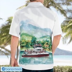 Long Beach, California, Long Beach Fire Department Fireboat Vigilance Hawaiian Shirt Button Summer Shirt Product Photo 2