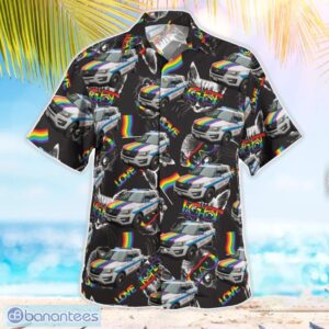 Chicago, Illinois, Chicago Police Department LGBT Car 3D Hawaiian Shirt Gift For Summer Product Photo 3