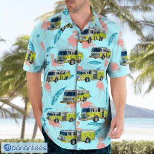 Pennsylvania, Fort Washington Fire Company Aloha Hawaiian Shirt Light Blue Product Photo 4