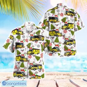 Florida Hillsborough County Fire Department Christmas Aloha Hawaiian Shirt Product Photo 1