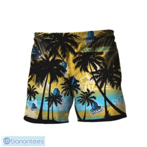 Gold Coast Titans NRL Hawaiian Shirt And Shorts Personalized Name Coconut Tree Pattern Beach Shirt Product Photo 3