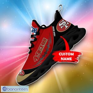 San Francisco 49ers Custom Name Max Soul Shoes For Fans Sport NFL Product Photo 1
