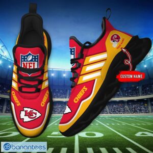 Custom Name NFL Kansas City Chiefs Sneakers Sport Team Max Soul Shoes For Men Women Product Photo 5