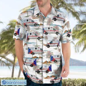 California AMR San Mateo County EMS Hawaiian Shirt Button Summer Shirt Product Photo 3