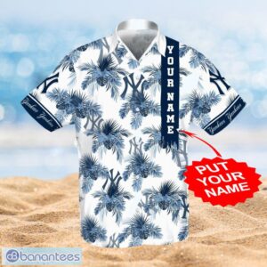 MLB New York Yankees Logo Design Tropical Gifts For Fans Custom Name Shirt Hawaiian Shirt Product Photo 1