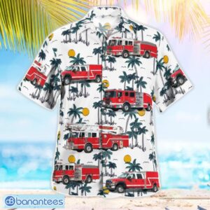 California City of Colton Fire Department Hawaiian Shirt Button Summer Shirt Product Photo 2