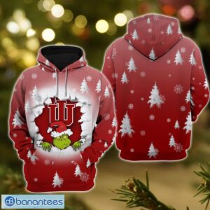 Indiana Hoosiers Grinch 3D T-Shirt Hoodie Sweatshirt Gift For Christmas Product Photo 4