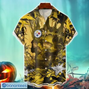 Pittsburgh Steelers NFL Skull Halloween Hawaiian Shirt Special Gift For Fans Product Photo 1
