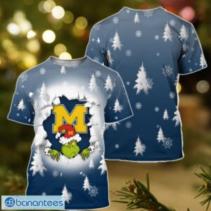 Michigan Wolverines Grinch 3D T-Shirt Hoodie Sweatshirt Gift For Christmas Product Photo 2