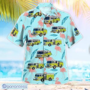 Pennsylvania, Fort Washington Fire Company Aloha Hawaiian Shirt Light Blue Product Photo 3