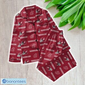 Ncaa Washington State Cougars Satin Long Sleeve Pajamas Set Family For Men Women Gift Christmas - ZNCAA Washington State Cougars_Women Satin Long Sleeve Pajamas Set_1