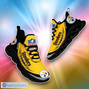Pittsburgh Steelers Custom Name Max Soul Shoes For Fans Sport NFL Product Photo 3