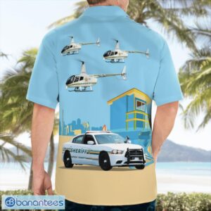 Florida, Polk County Sheriff's Office Car And Robinson R66 Police Helicopter Aloha Hawaiian Shirt Product Photo 4
