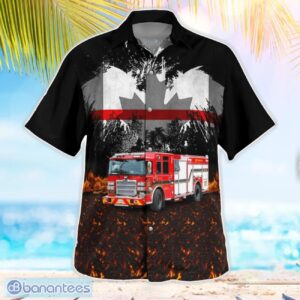 Mississauga Fire and Emergency Services (MFES), Ontario Hawaiian Shirt Beach Summer Shirt Product Photo 2