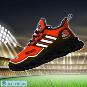 Custom Name NFL Cleveland Browns Sneakers Sport Team Max Soul Shoes For Men Women Product Photo 2