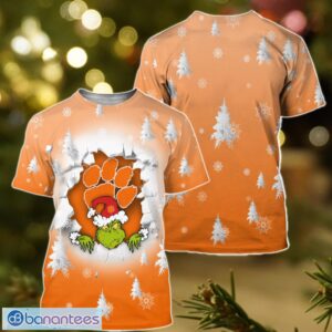 Clemson Tigers Grinch 3D T-Shirt Hoodie Sweatshirt Gift For Christmas Product Photo 2
