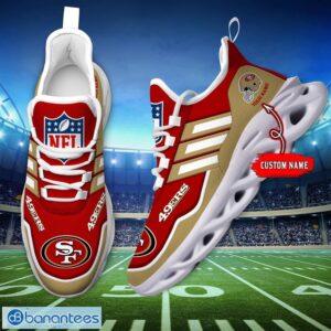 Custom Name NFL San Francisco 49ers Sneakers Sport Team Max Soul Shoes For Men Women Product Photo 5