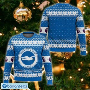 EPL Brighton & Hove Albion Knitted Christmas Sweater AOP Gift For Men And Women - EPL Brighton & Hove Albion Christmas Sweater_ 1