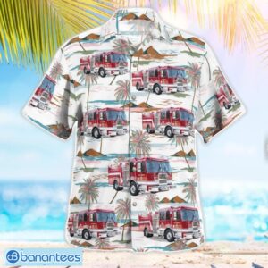 City of Alhambra, California, Alhambra Fire Department Hawaiian Shirt Button Summer Shirt Product Photo 3