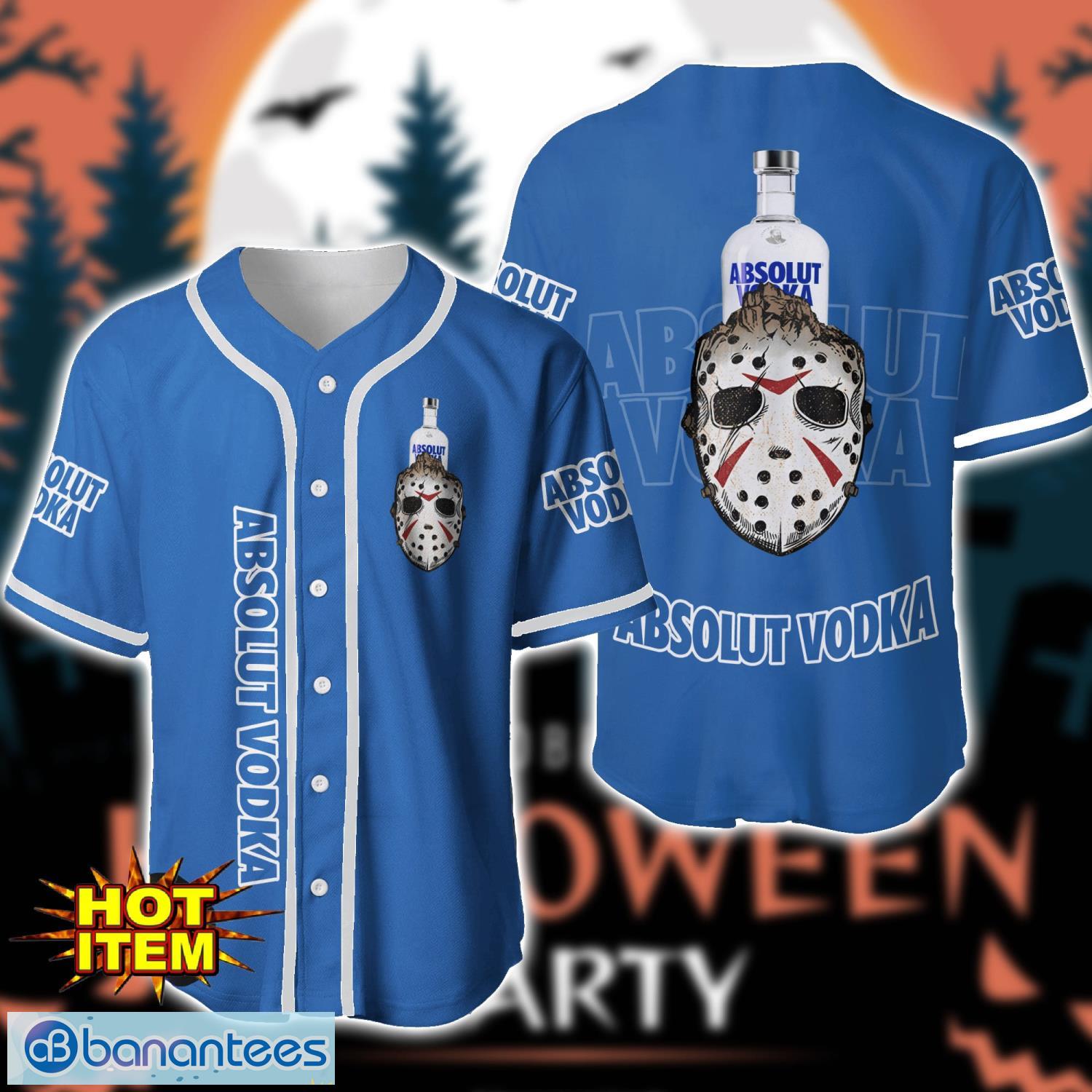 absolut vodka horror face baseball jersey shirt halloween gift image Absolut Vodka Horror Face Baseball Jersey Shirt Halloween Gift Product Photo 1