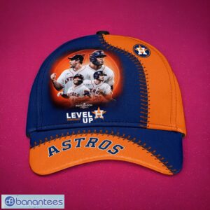 MLB Houston Astros Logo Design Level Up Orange Midnight Cap Gift For Fans 3D Cap Product Photo 1