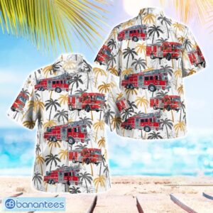 Corona, Riverside County, California, Corona Fire Department Hawaiian Shirt Button Summer Shirt Product Photo 1