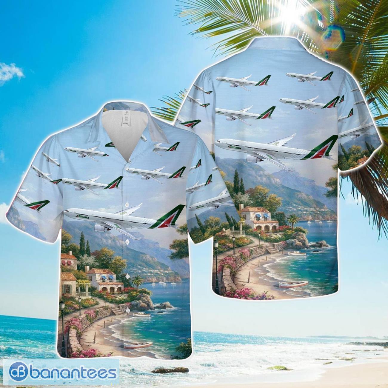 alitalia airbus a330 200 hawaiian shirt beach summer gift image Alitalia Airbus A330-200 Hawaiian Shirt Beach Summer Gift Product Photo 1