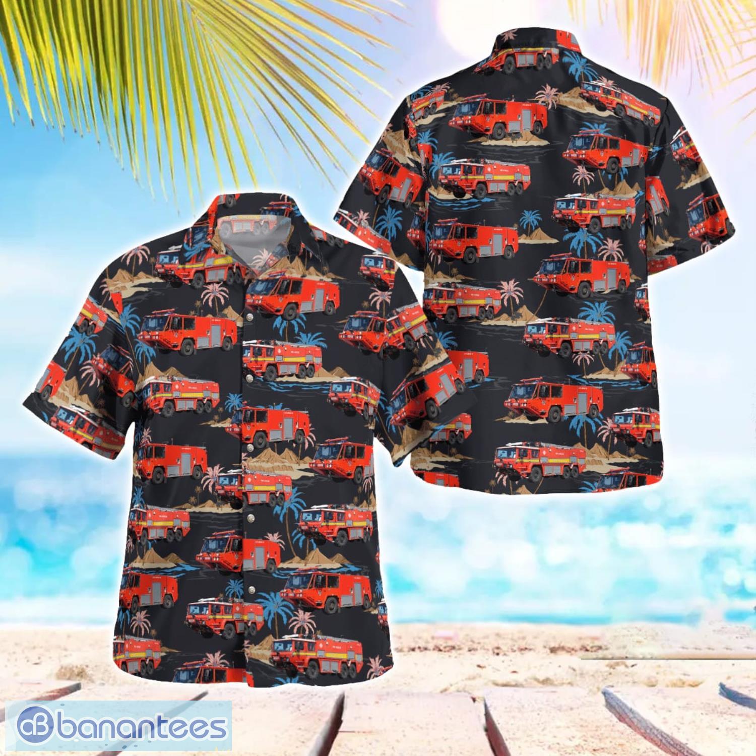 anglesey wales united kingdom raf valley fire dept 3d hawaiian shirt gift for summer image Anglesey, Wales, United Kingdom, RAF Valley Fire Dept 3D Hawaiian Shirt Gift For Summer Product Photo 1