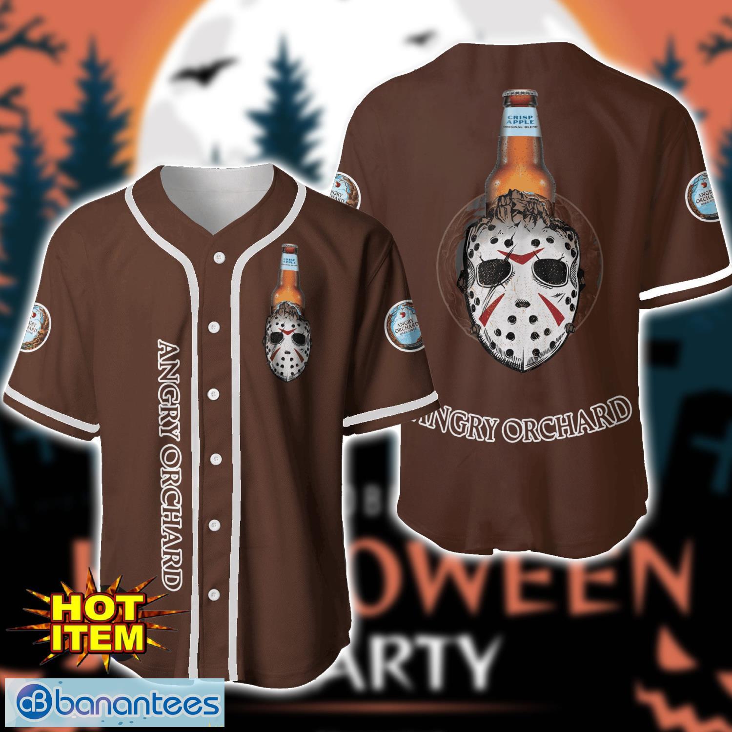 angry orchard horror face baseball jersey shirt halloween gift image Angry Orchard Horror Face Baseball Jersey Shirt Halloween Gift Product Photo 1