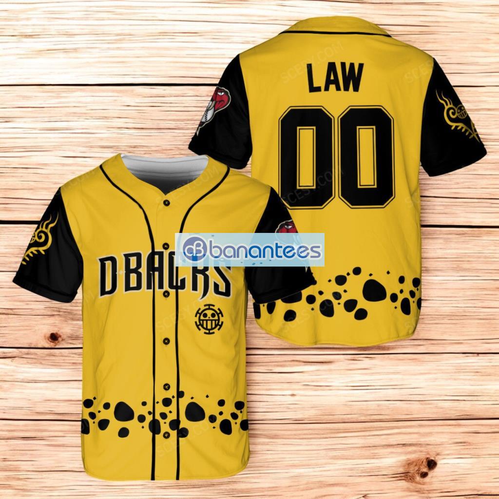 arizona diamondbacks one piece baseball jersey shirt yellow for men and women image Arizona Diamondbacks One Piece Baseball Jersey Shirt Yellow For Men And Women Product Photo 1
