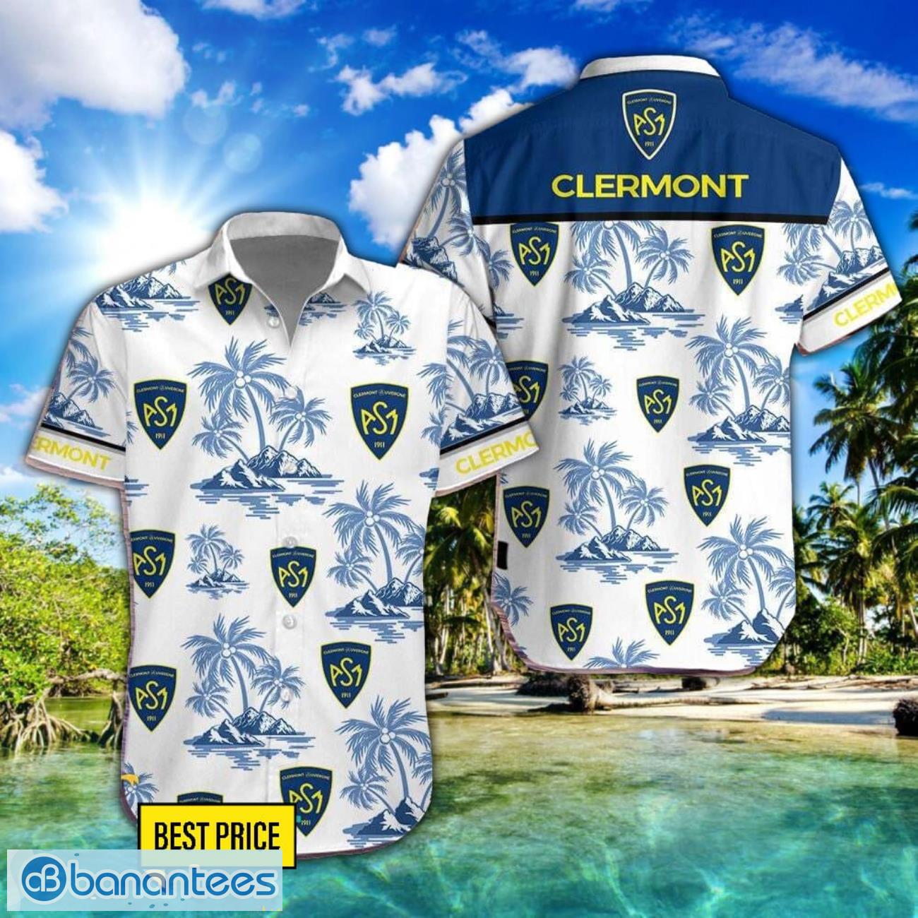 asm clermont auvergne hawaiian shirt and shorts 3d printing hawaii summer gift image ASM Clermont Auvergne Hawaiian Shirt And Shorts 3D Printing Hawaii Summer Gift Product Photo 1